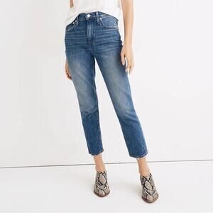 Madewell The High-Rise Slim Boyjean in Lavern Wash